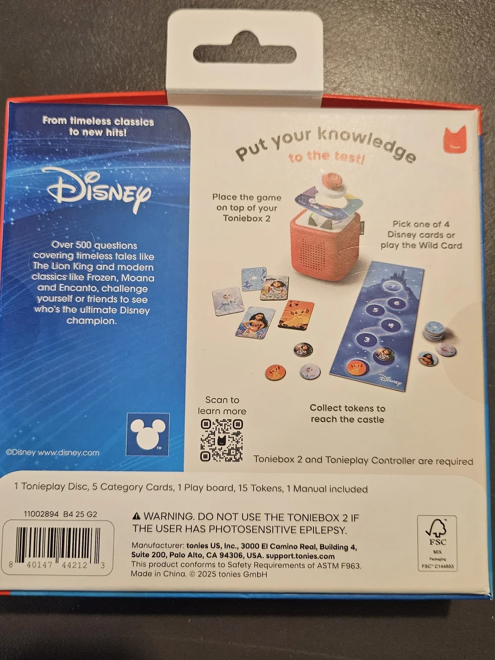Never Opened ToniePlay Quiz Kingdom Disney Game Set